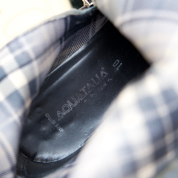 Aquatalia Rhumba Low Black Retro Patent Leather Boots Made In Italy Woman's 10 - Picture 14 of 16